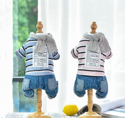 Pet Dog & Cat Clothes – Soft Fabric Four-Leg Outfit for Small to Large Pets