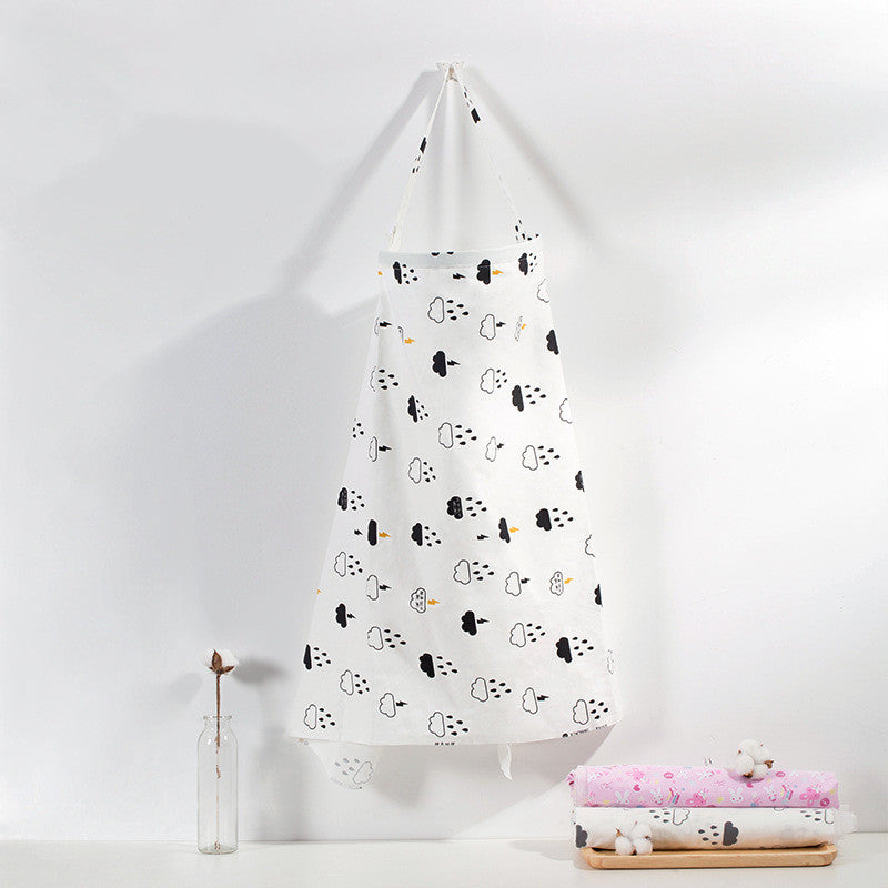 Cotton Nursing Cover – Breathable Cartoon Print Breastfeeding Apron for Moms