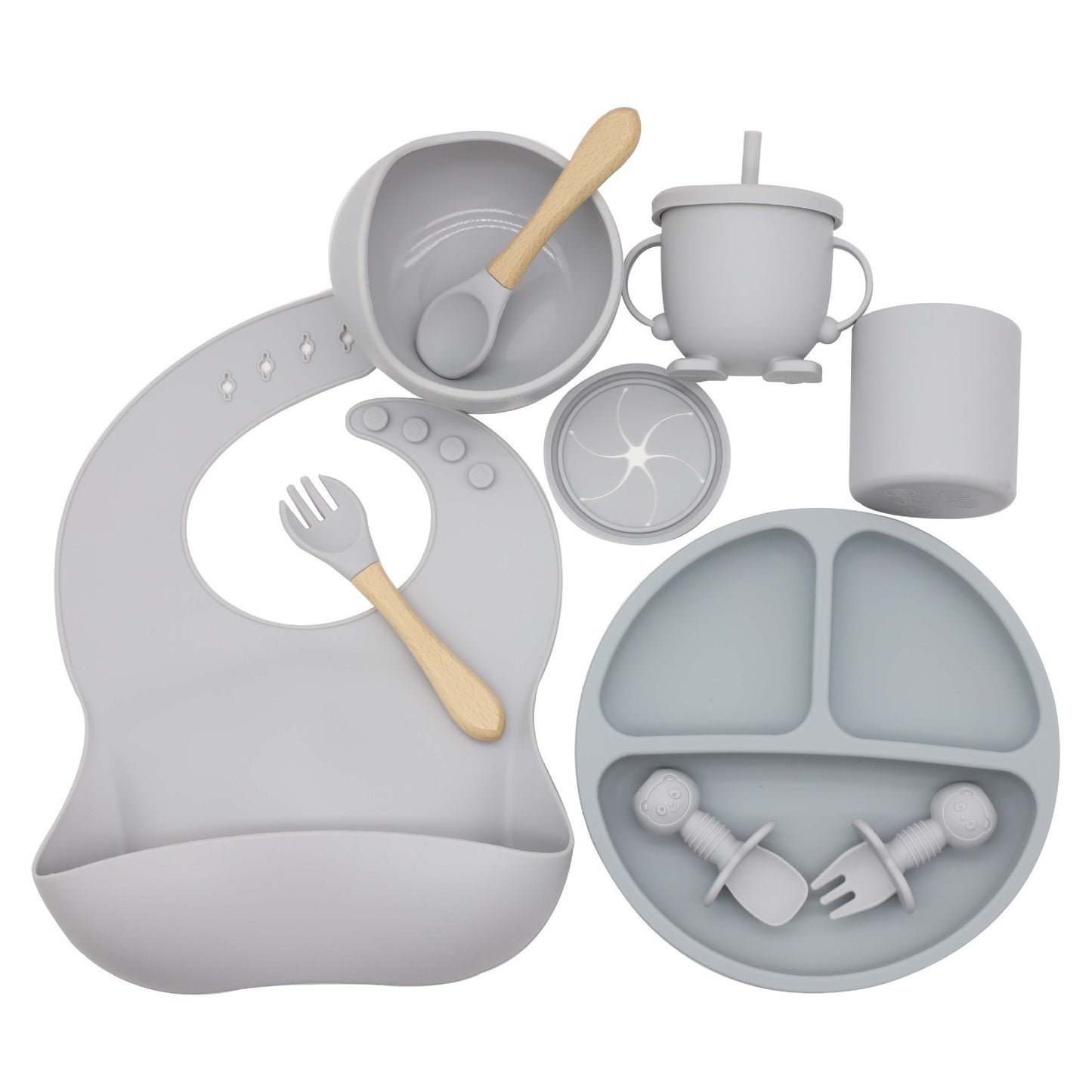 Baby Silicone Feeding Set – 10-Piece FDA-Approved Complementary Food Kit for Infants & Toddlers