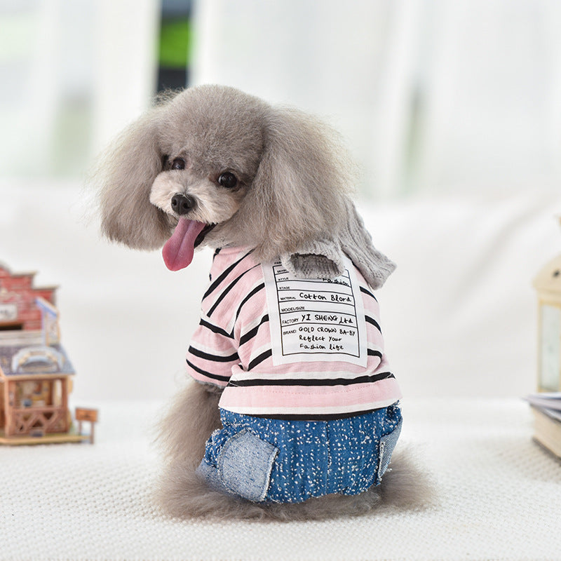 Pet Dog & Cat Clothes – Soft Fabric Four-Leg Outfit for Small to Large Pets
