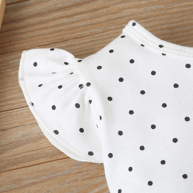 Conjunto de cinco piezas de mameluco para bebé con mangas voladoras