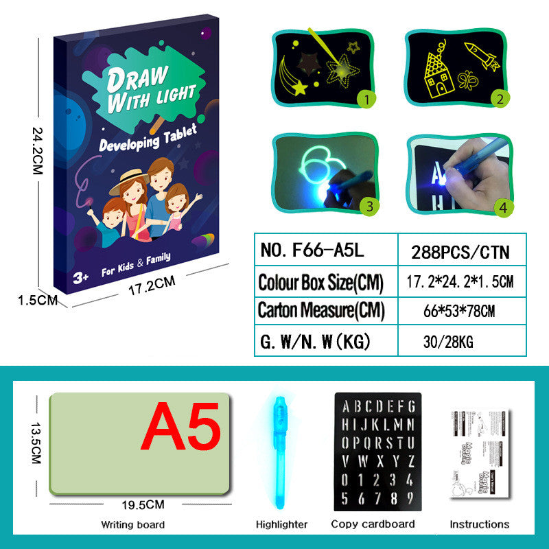 3D Magic Light Drawing Pad – LED Glow Sketch Board for Kids