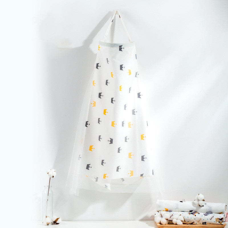Cotton Nursing Cover – Breathable Cartoon Print Breastfeeding Apron for Moms