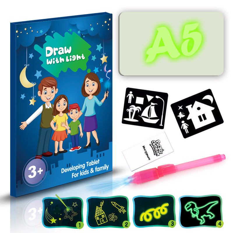 3D Magic Light Drawing Pad – LED Glow Sketch Board for Kids
