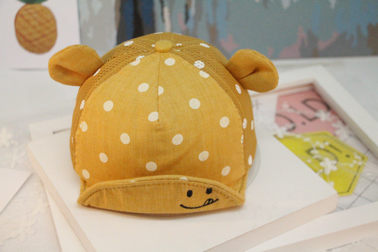 Baby Cartoon Sun Hat – Adjustable Cotton Summer Hat for Infants & Toddlers