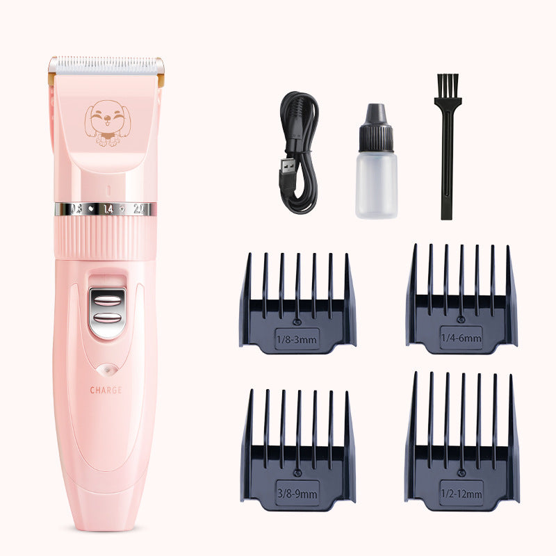 Wireless Pet Hair Trimmer Set – Quiet Low-Noise Grooming Clipper for Cats & Dogs