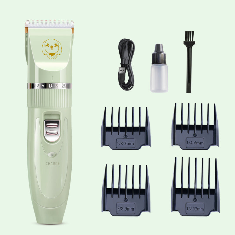 Wireless Pet Hair Trimmer Set – Quiet Low-Noise Grooming Clipper for Cats & Dogs