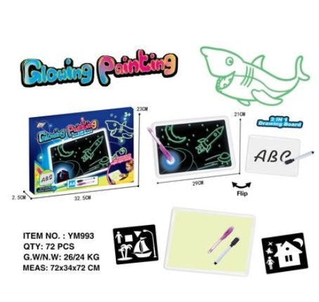 3D Magic Light Drawing Pad – LED Glow Sketch Board for Kids