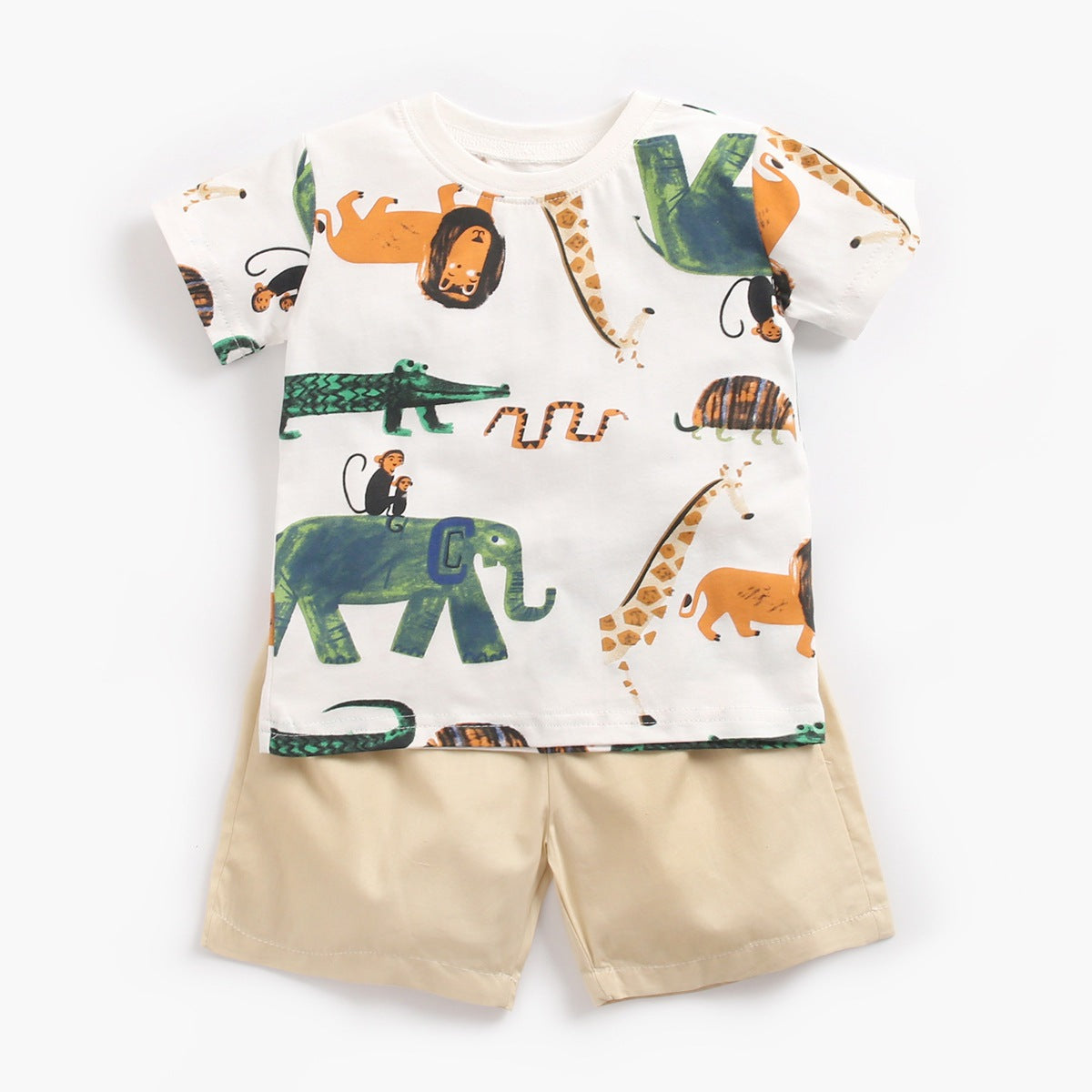 Baby Boy Summer 2-Piece Set – 100% Cotton T-Shirt & Shorts for Infants