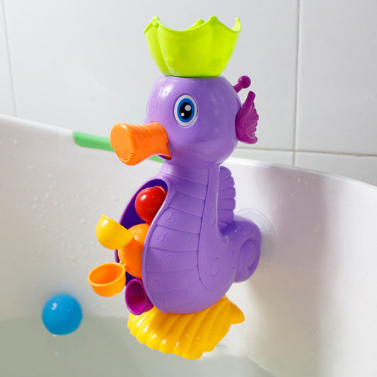 Baby Bath Toy Set – Yellow Duck Waterwheel Splash Toy for Infants & Toddlers