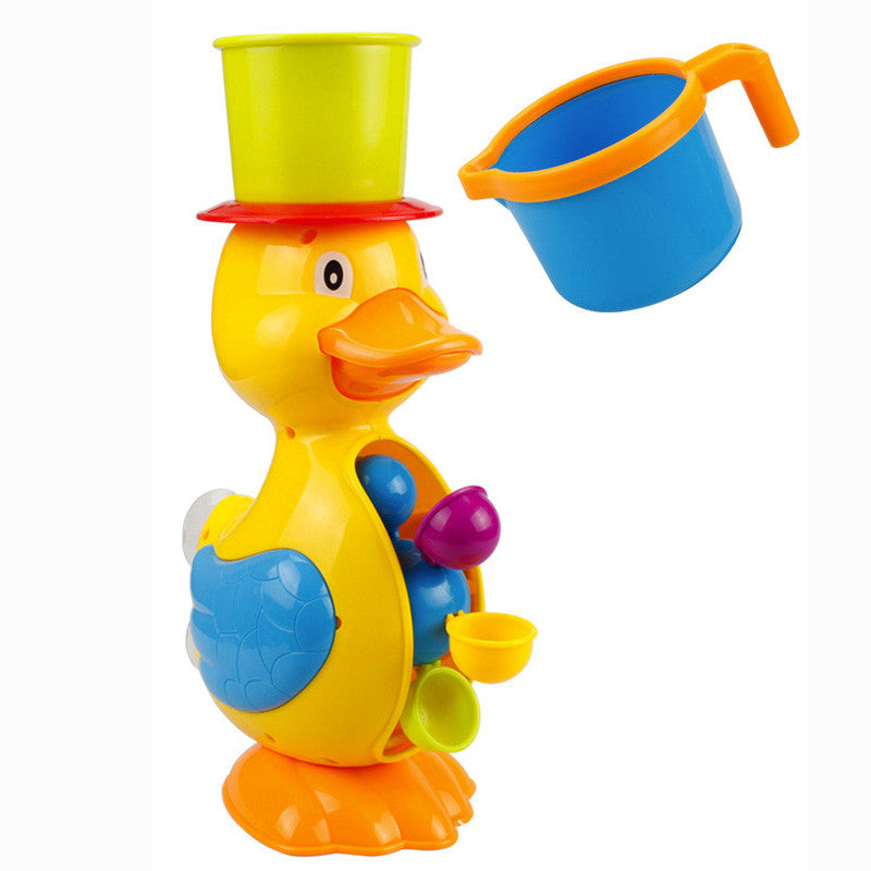 Baby Bath Toy Set – Yellow Duck Waterwheel Splash Toy for Infants & Toddlers