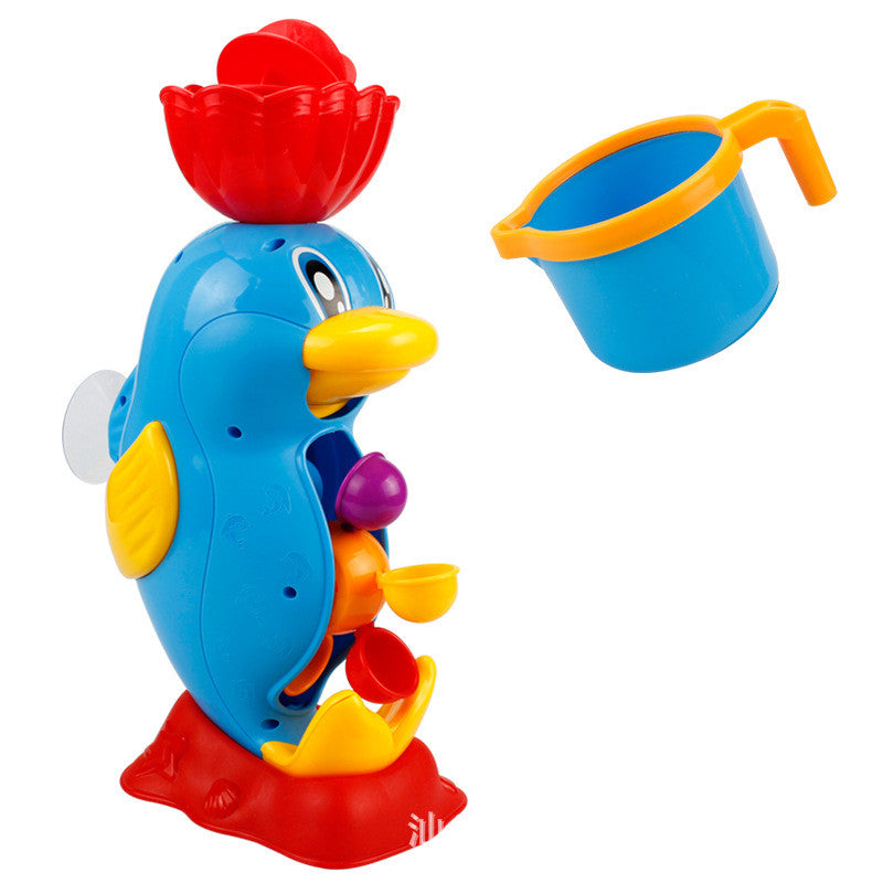 Baby Bath Toy Set – Yellow Duck Waterwheel Splash Toy for Infants & Toddlers