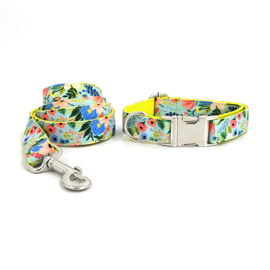 Dog Leash & Collar Set – Adjustable Polyester Lead Set for Small to Large Dogs