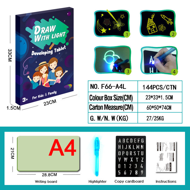 3D Magic Light Drawing Pad – LED Glow Sketch Board for Kids