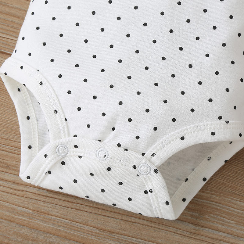 Conjunto de cinco piezas de mameluco para bebé con mangas voladoras