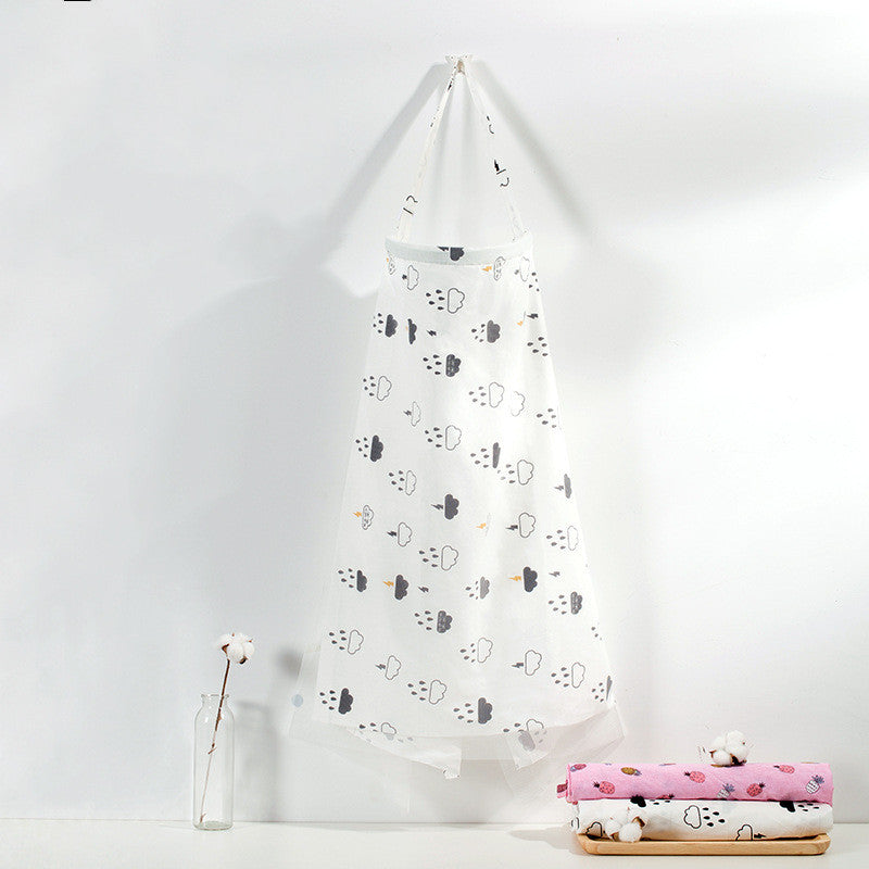Cotton Nursing Cover – Breathable Cartoon Print Breastfeeding Apron for Moms