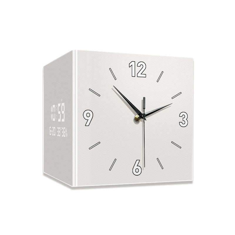 Modern Corner Wall Clock – Minimalist Acrylic LED Digital Clock for Anywhere