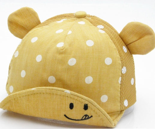 Baby Cartoon Sun Hat – Adjustable Cotton Summer Hat for Infants & Toddlers