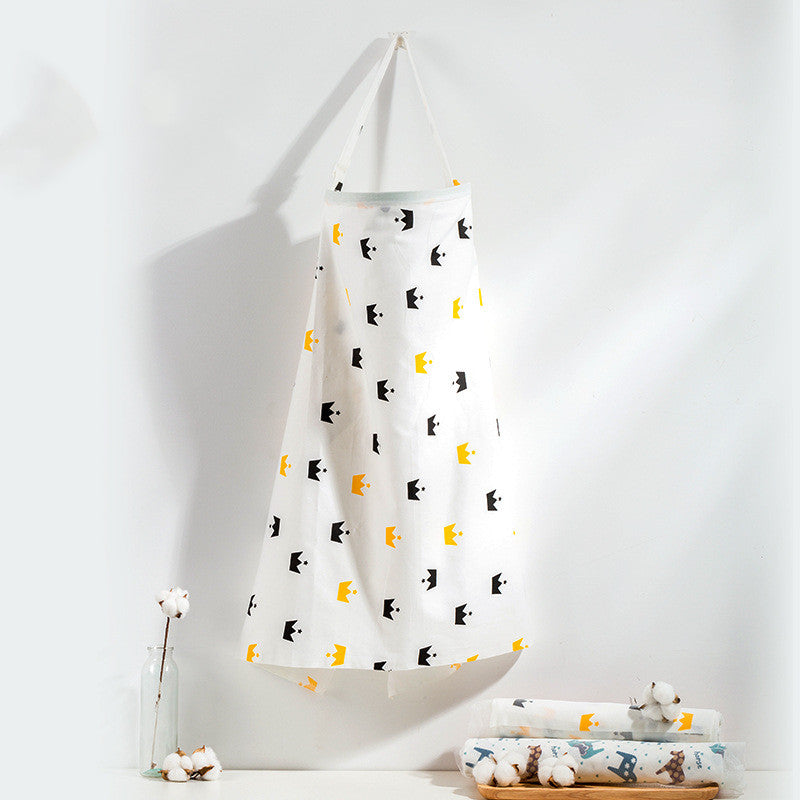 Cotton Nursing Cover – Breathable Cartoon Print Breastfeeding Apron for Moms