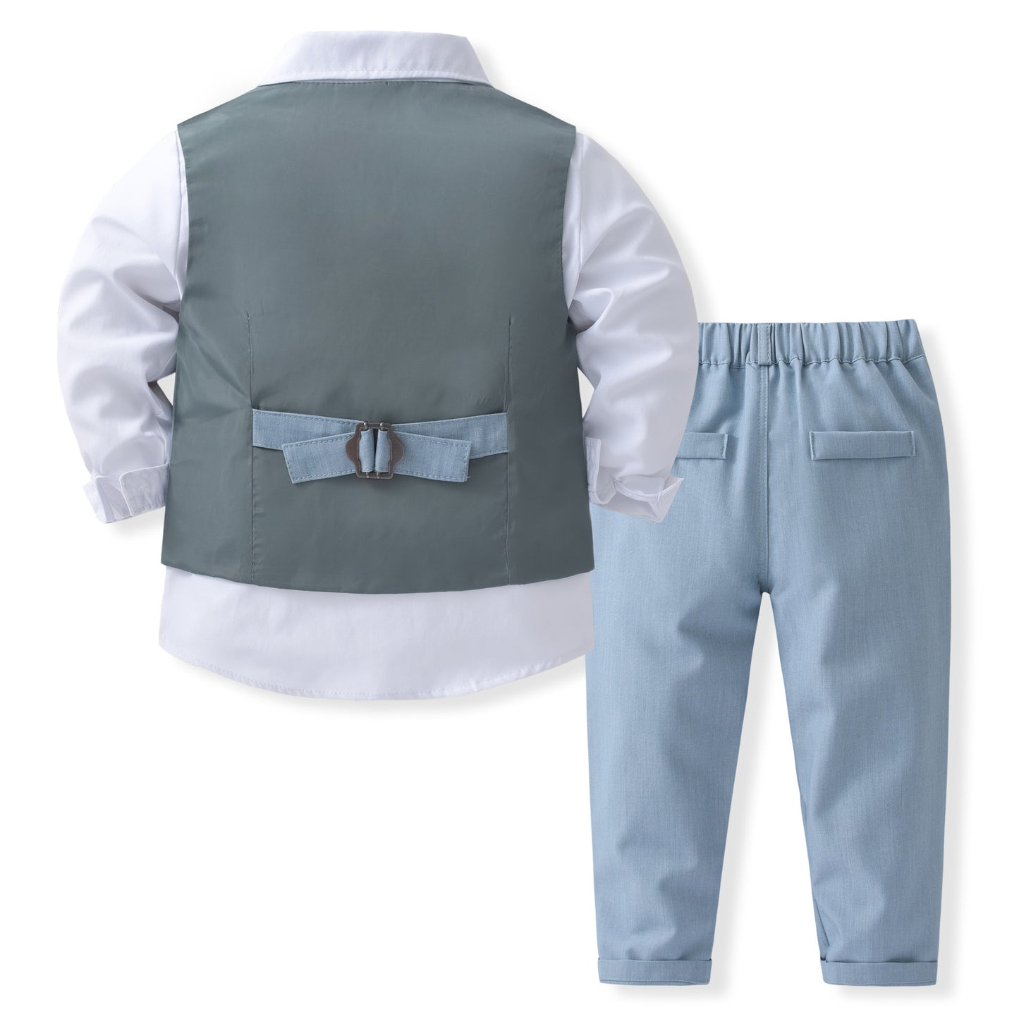 Baby Boy Gentleman Vest Set – Formal 4-Piece Party Outfit