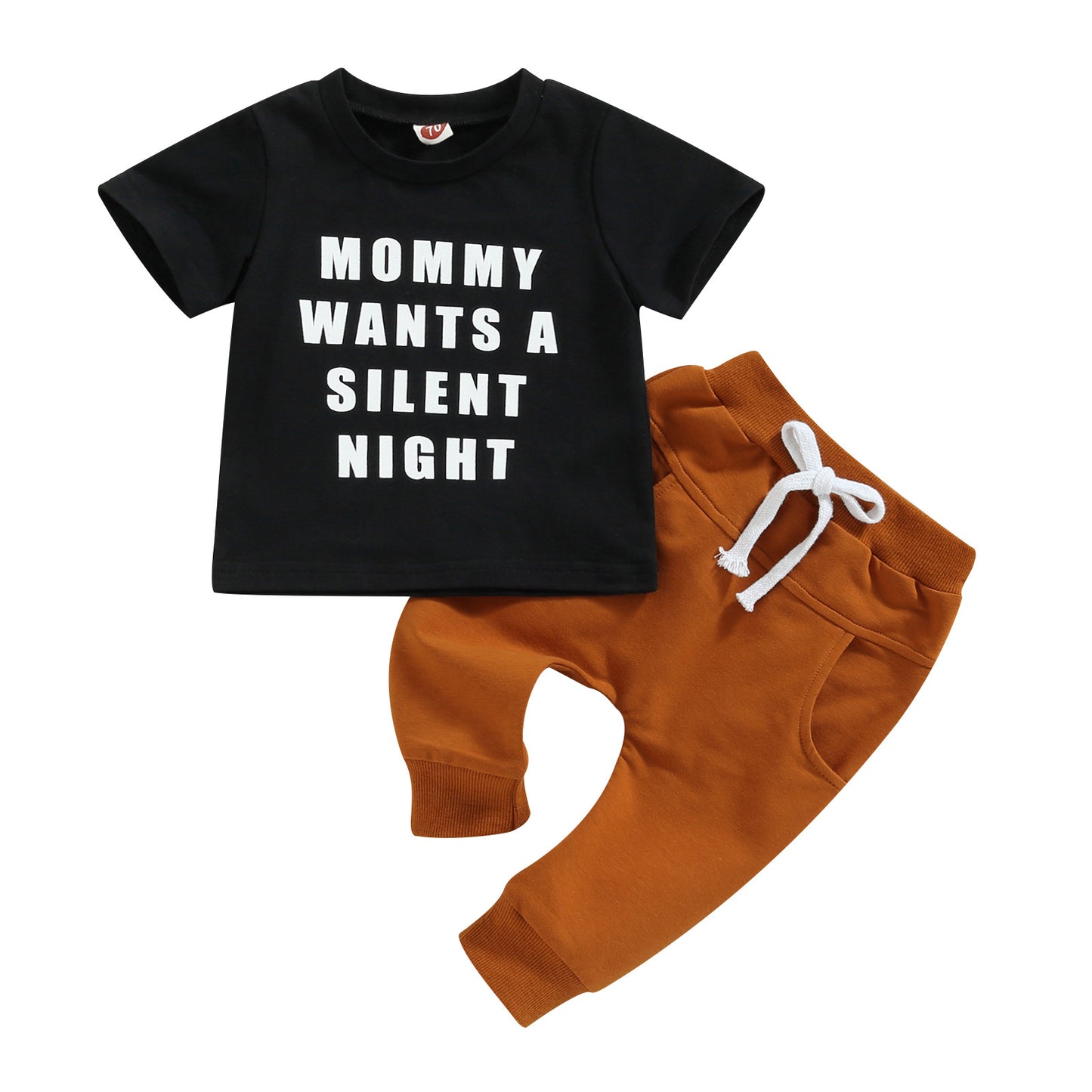 Conjunto para bebé y niño pequeño con estampado de monograma MOMMY