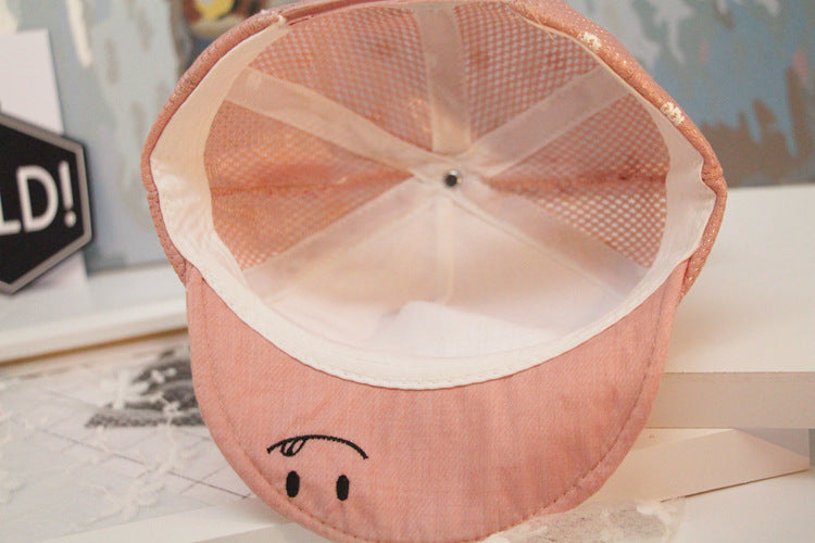 Baby Cartoon Sun Hat – Adjustable Cotton Summer Hat for Infants & Toddlers