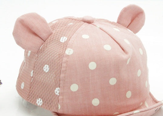 Baby Cartoon Sun Hat – Adjustable Cotton Summer Hat for Infants & Toddlers