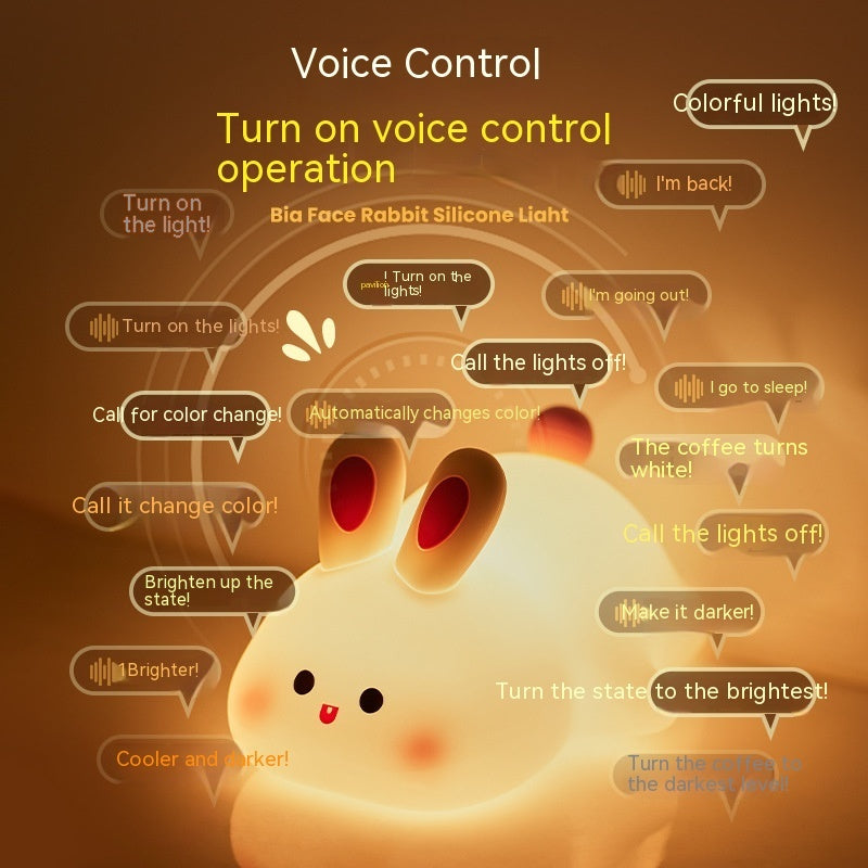 LULU Touch LED Night Light – Soft Silicone Bunny Lamp for Kids Bedroom