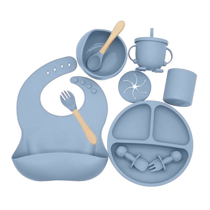 Baby Silicone Feeding Set – 10-Piece FDA-Approved Complementary Food Kit for Infants & Toddlers