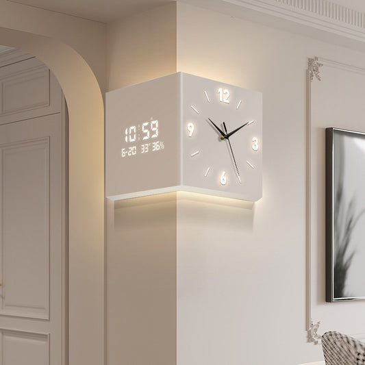 Reloj electrónico de pared de esquina