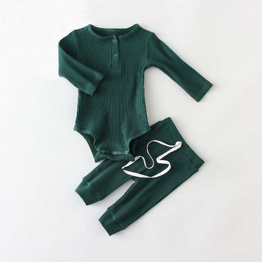 Baby Corduroy Two-Piece Set – Long Sleeve Shirt & Pants Outfit for Infants & Toddlers