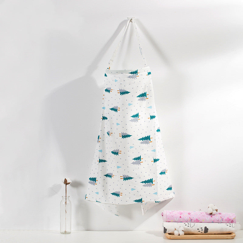 Cotton Nursing Cover – Breathable Cartoon Print Breastfeeding Apron for Moms