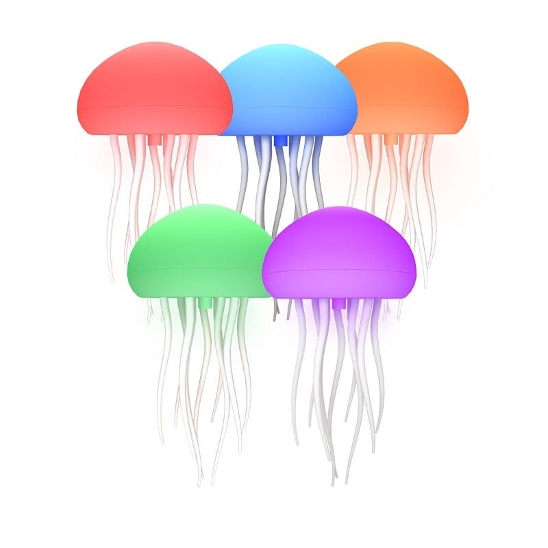 Jellyfish Mood LED Lamp – 17 RGB Color Night Light with Voice Control & Touch Sensor