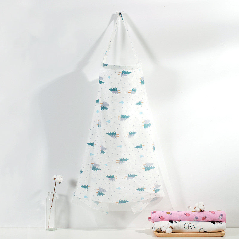 Cotton Nursing Cover – Breathable Cartoon Print Breastfeeding Apron for Moms