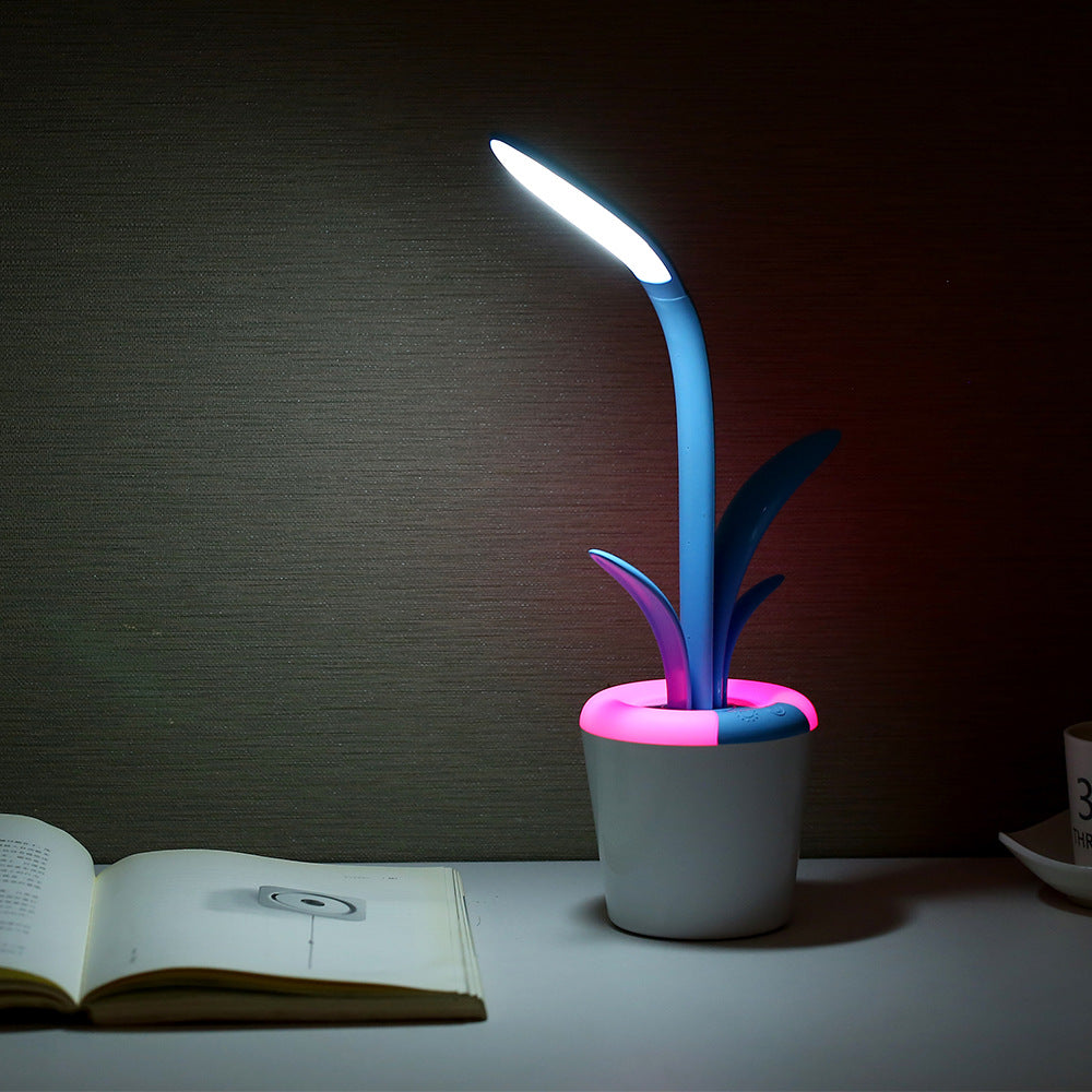 Wireless Touch Plant Lamp – Rechargeable LED Mood Light for Kids & Home Decor