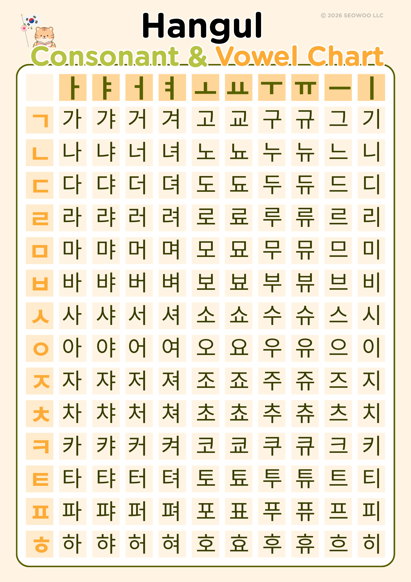 Learn Korean Hangul Course Bundle | Level 1 Textbook + Workbook PDF