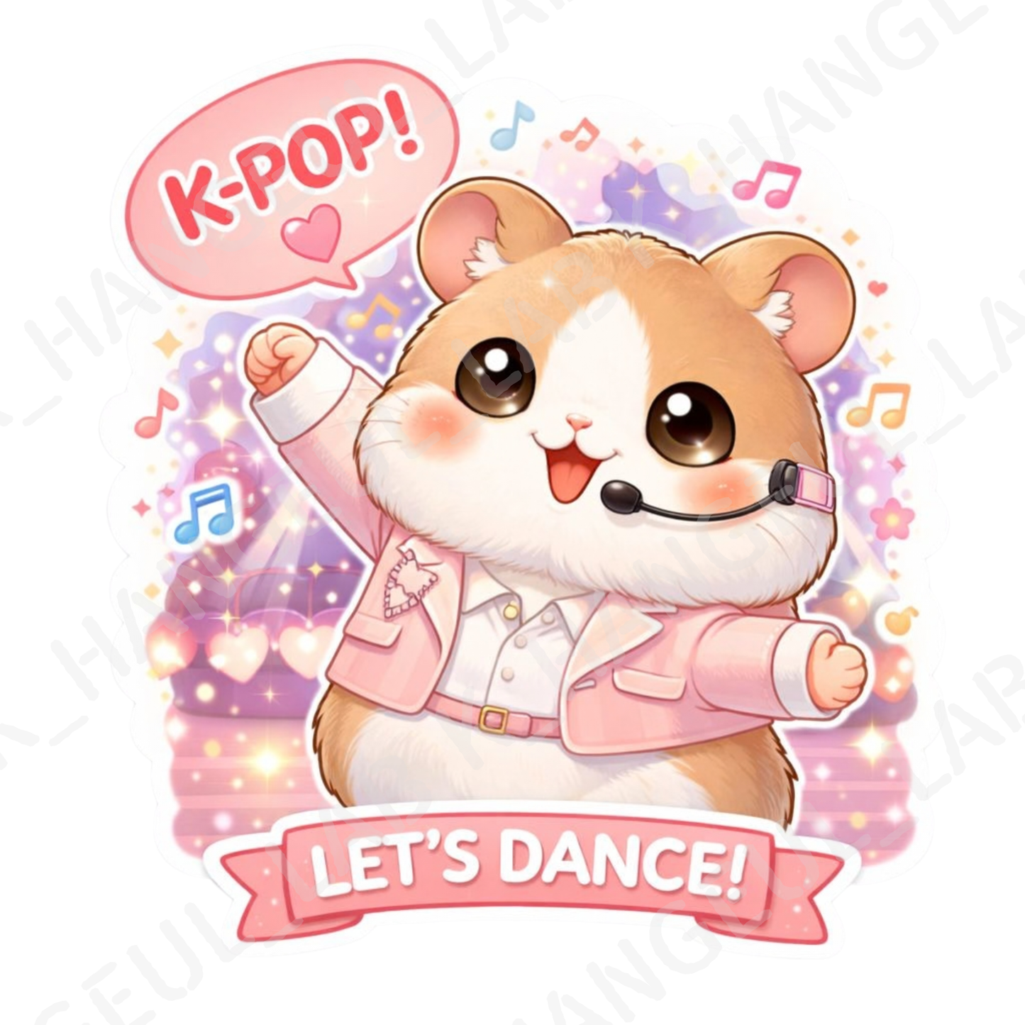Korean Kawaii Dog Sticker Pack – 23 PNG Digital Stickers with Korean Text