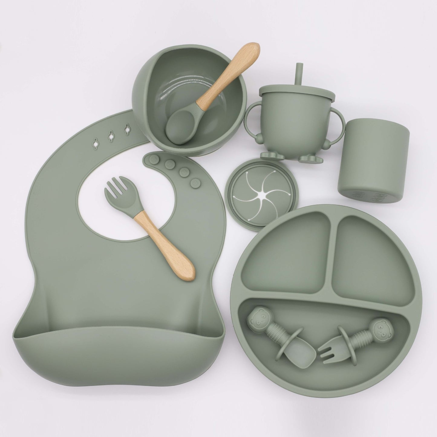 Baby Silicone Feeding Set – 10-Piece FDA-Approved Complementary Food Kit for Infants & Toddlers