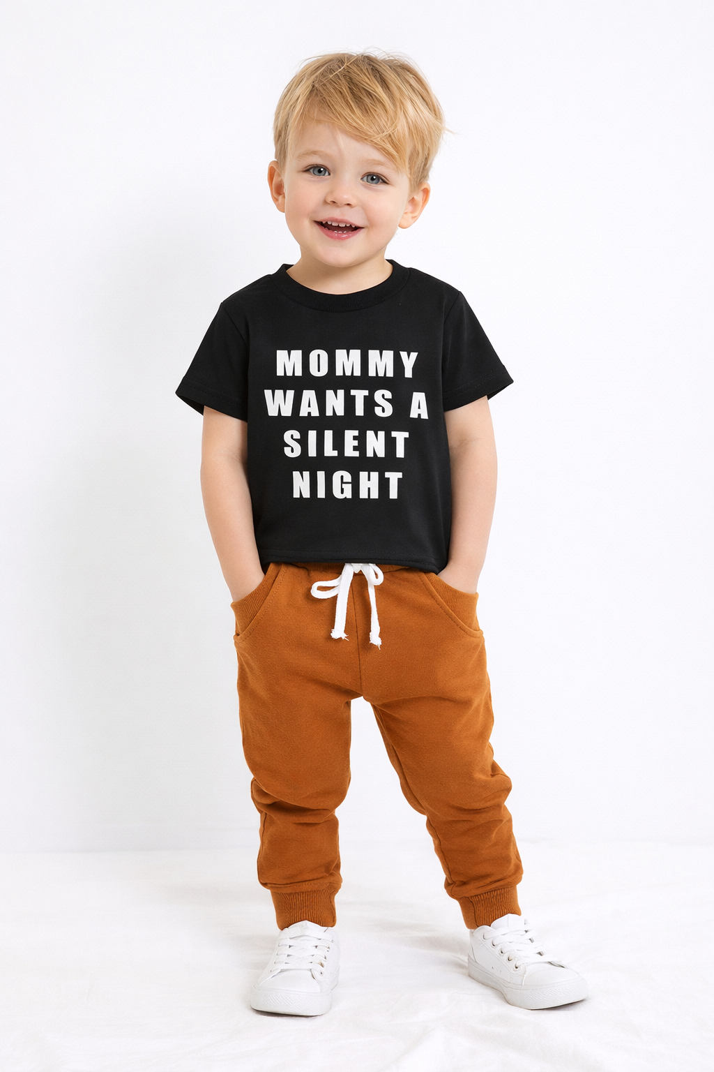 Conjunto para bebé y niño pequeño con estampado de monograma MOMMY
