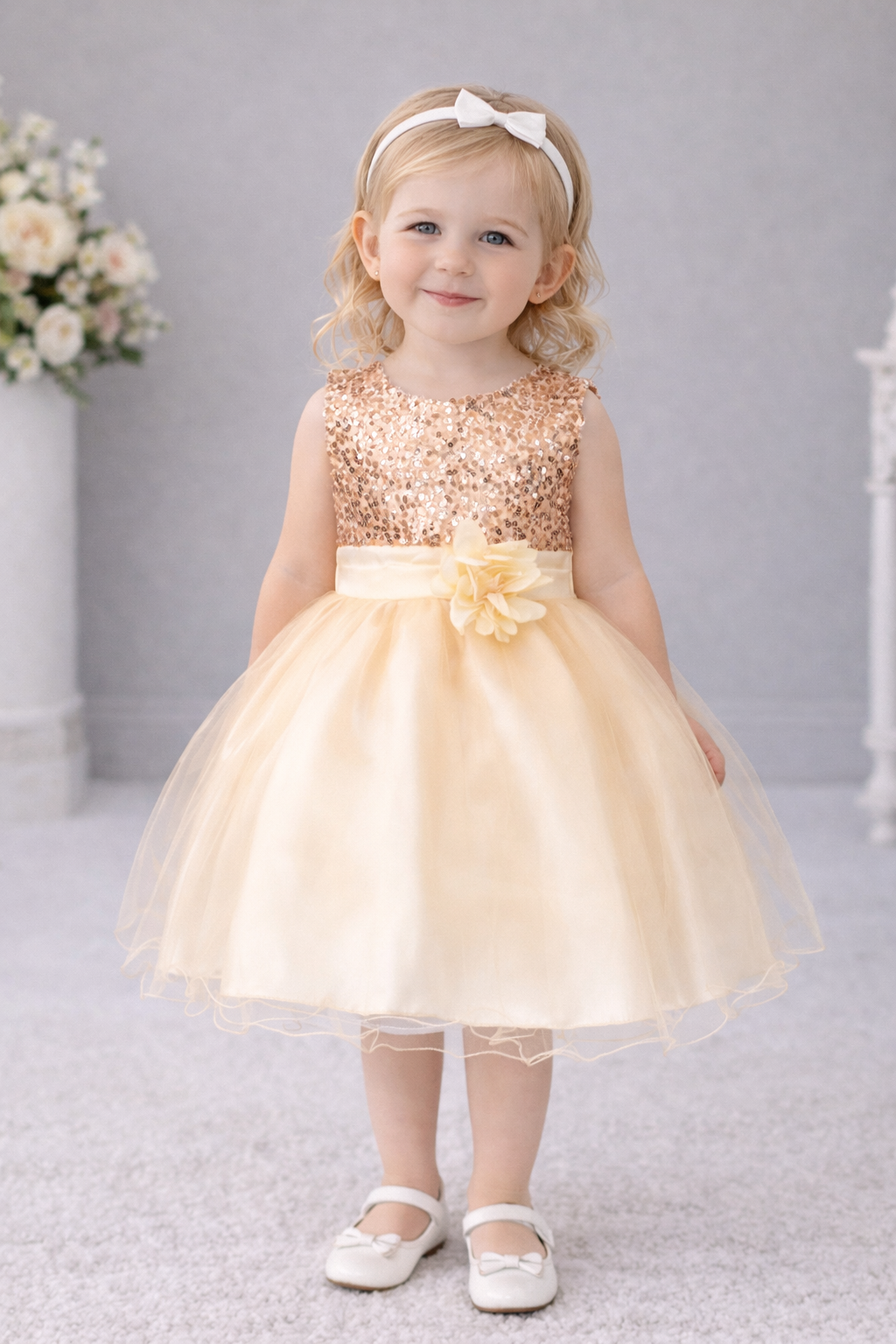 Flower Girl Princess Dress – Tulle Wedding Party Dress for Toddlers & Girls