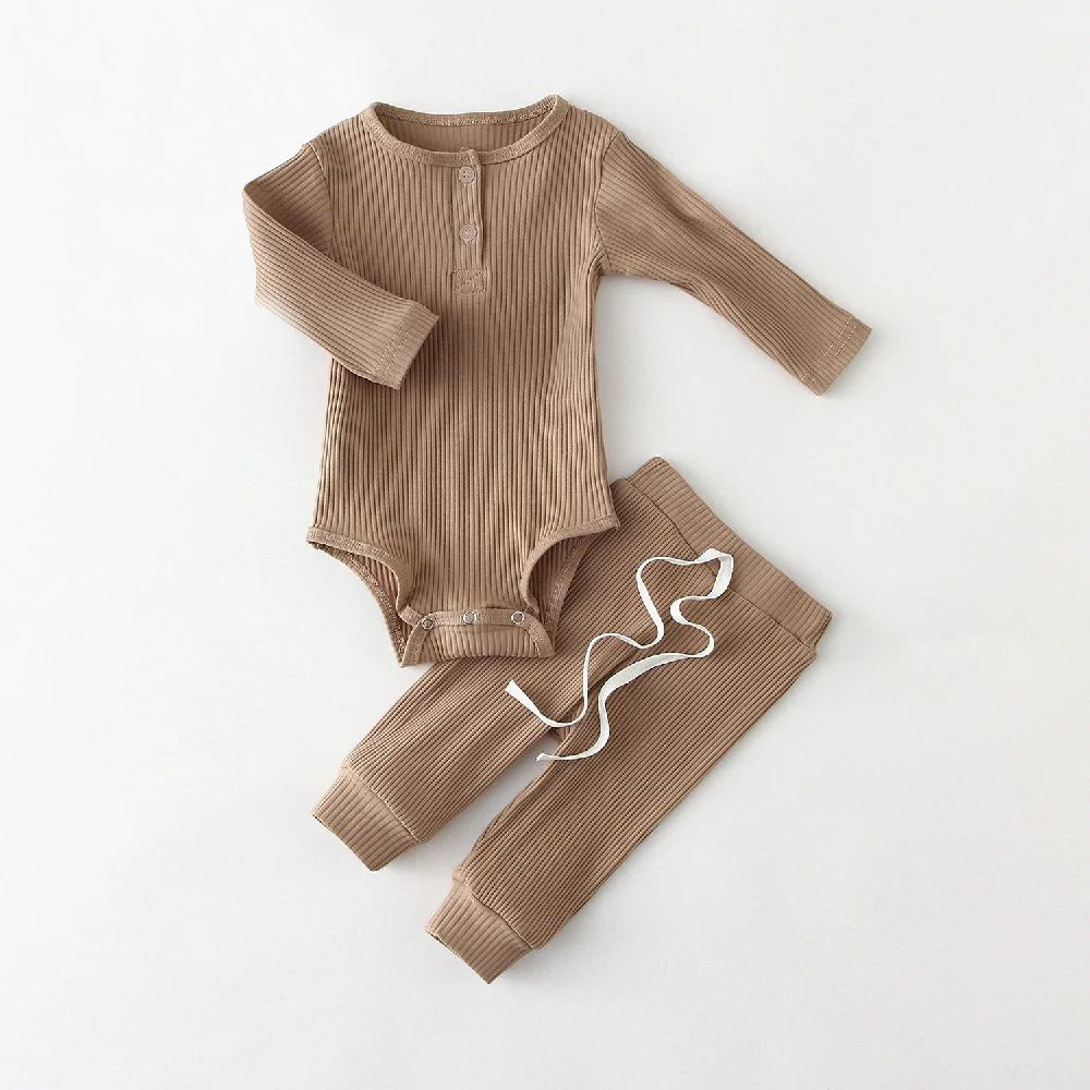 Baby Corduroy Two-Piece Set – Long Sleeve Shirt & Pants Outfit for Infants & Toddlers