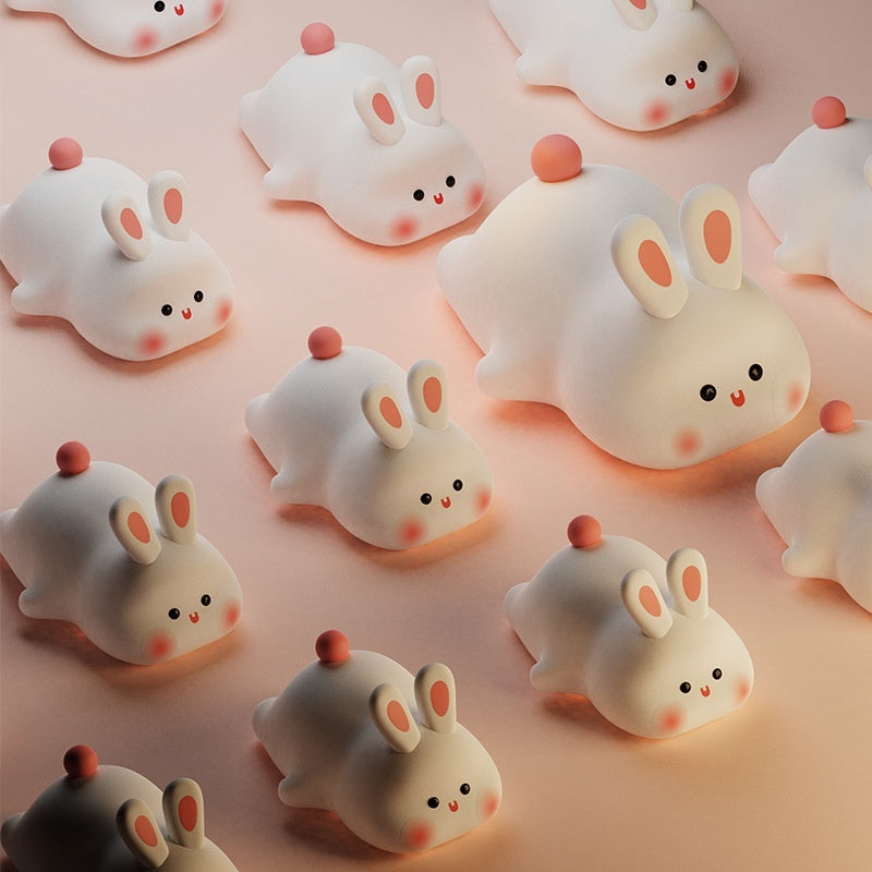 LULU Touch LED Night Light – Soft Silicone Bunny Lamp for Kids Bedroom